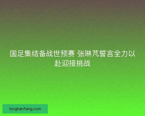 国足集结备战世预赛 张琳芃誓言全力以赴迎接挑战